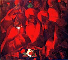А. Volkov. The Pomegranate Teahouse. 1924. Canvas, oil. 